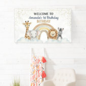 Banderoles Cute Safari Animals 1st Birthday Banner (En situation)