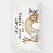 Banderoles Cute Safari Animals 1st Birthday Banner (Vertical)
