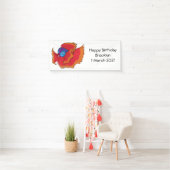 Banderoles Cute Siamese combat poisson betta dessin (En situation)