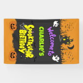 Banderoles Cute Spooktacular Halloween Fun Birthday Welcome (Horizontal)