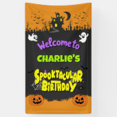 Banderoles Cute Spooktacular Halloween Fun Birthday Welcome (Vertical)