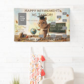 Banderoles Cute Squirrel Teacher Retirement Photo Banner 2026 (En situation)