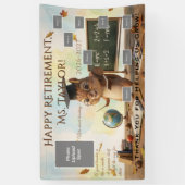 Banderoles Cute Squirrel Teacher Retirement Photo Banner 2026 (Vertical)