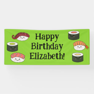 Banderoles Cute Sushi Enfants 1er anniversaire