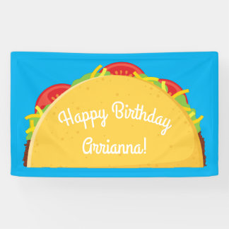 Banderoles Cute Taco Enfants 1er anniversaire fête Nourriture