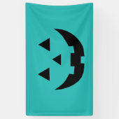 Banderoles Cute turquoise Jack-o'-lantern drôle Halloween (Vertical)