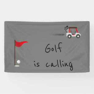 Banderoles Cute Watercolor Golf Fun Golf Calling Quote