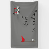 Banderoles Cute Watercolor Golf Fun Golf Calling Quote (Vertical)