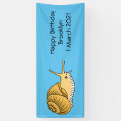 Banderoles Cute yellow snail cartoon (Vertical)