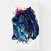 Banderoles Cyber Animaux - Créatures futuristes du Digita (Vertical)