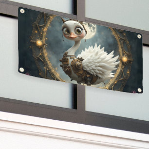 Banderoles Cygne mécanique éclairé par la lune – Gardien de r