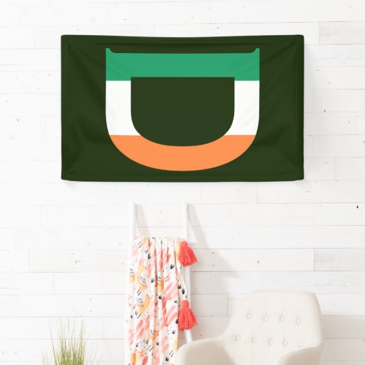 Banderoles D Monogramme superposé sur Irish Flag (v) bnrcn (En situation)