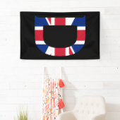 Banderoles D Monogramme superposé sur le drapeau Union Jack ( (En situation)