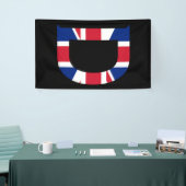 Banderoles D Monogramme superposé sur le drapeau Union Jack ( (Salon professionnel)