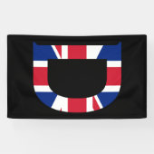 Banderoles D Monogramme superposé sur le drapeau Union Jack ( (Horizontal)