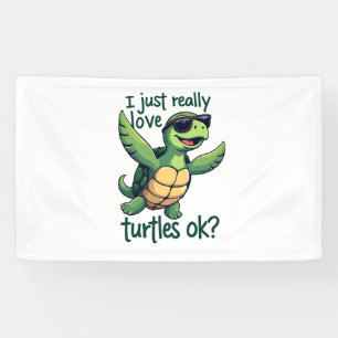 Banderoles Dabbing Sea Turtle J'Aime Vraiment Les Tortues Ok_