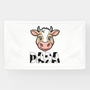 Banderoles Dada Cow Imprimer Vache Motif Fête des pères