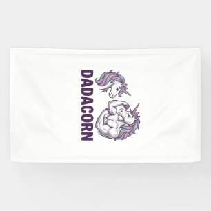 Banderoles Dadacorn Funny Licorne Papa Conception De T-Shirt