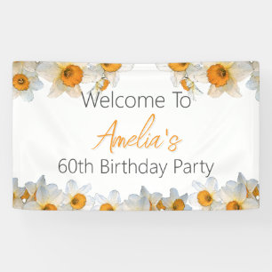 Banderoles Daffodique de printemps N'importe quel âge Anniver