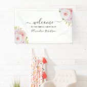 Banderoles Dahlia et Rose Wedding shower de naissance Bienven (En situation)