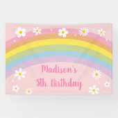 Banderoles Daisy Rainbow Retro Anniversaire (Horizontal)