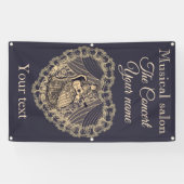 Banderoles Dame avec guitare (Horizontal)