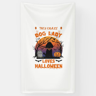 Banderoles Dame Chien Fou Aime La Tombe De Citrouille De Cani