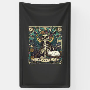 Banderoles Dame de chat Halloween squelette floral boussole l