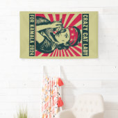 Banderoles Dame Du Chat Fou Pour Kamala 2024 (En situation)