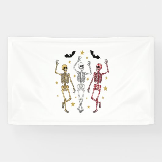 Banderoles Dancing Skeleton Halloween (Horizontal)