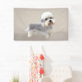 Banderoles Dandie Dinmont Terrier Peinture Chien Art original (En situation)