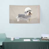Banderoles Dandie Dinmont Terrier Peinture Chien Art original (Salon professionnel)