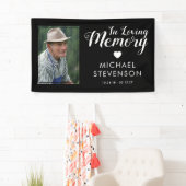 Banderoles Dans la mémoire aimante | Photo funéraire (En situation)