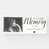 Banderoles Dans la mémoire aimante | Service commémoratif pho (Horizontal)