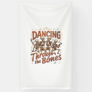 Banderoles Danse à travers les squelettes d'Halloween Musique