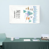 Banderoles Danse Animaux de forêt Noël Aquarelle (Salon professionnel)