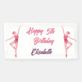 Banderoles Danse ballerine personnalisation Joyeux anniversai (Horizontal)