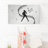 Banderoles Danse Jazz Argent (En situation)