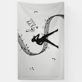 Banderoles Danse Jazz Argent (Vertical)