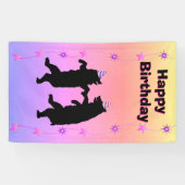 Banderoles Danse Ours Noirs Casquette Étoiles à cordes Annive (Horizontal)