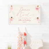 Banderoles Danse & Twirl Rose Ballerina Ballet Anniversaire (En situation)