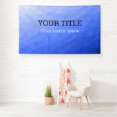 Banderoles Dark blue geometric mesh Triangle custom text (Insitu)