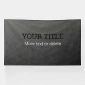 Banderoles Dark gray geometric mesh Triangle custom text (Horizontal)