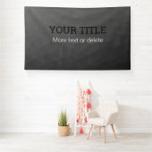 Banderoles Dark gray geometric mesh Triangle custom text (Insitu)