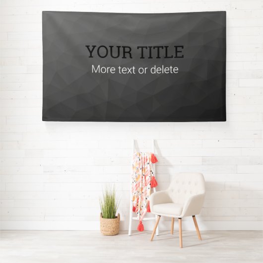 Banderoles Dark gray geometric mesh Triangle custom text (Insitu)