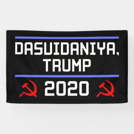 Banderoles Dasvidaniya Trump 2020 Russie Anti-Trump (Horizontal)