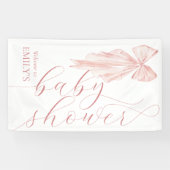 Banderoles de Baby shower de la fille rose de la ceinture ve (Horizontal)