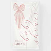 Banderoles de Baby shower de la fille rose de la ceinture ve (Vertical)