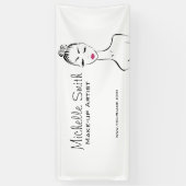 Banderoles De belles lèvres roses composent la marque de l'ar (Vertical)