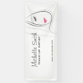 Banderoles De belles lèvres roses composent la marque de l'ar (Vertical)